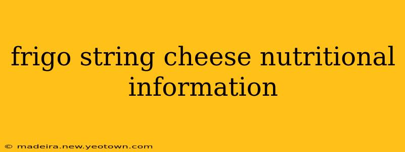 frigo string cheese nutritional information