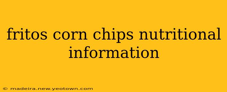 fritos corn chips nutritional information