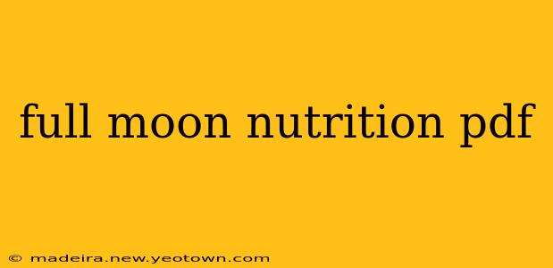 full moon nutrition pdf