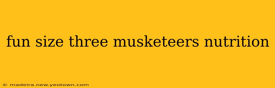 fun size three musketeers nutrition