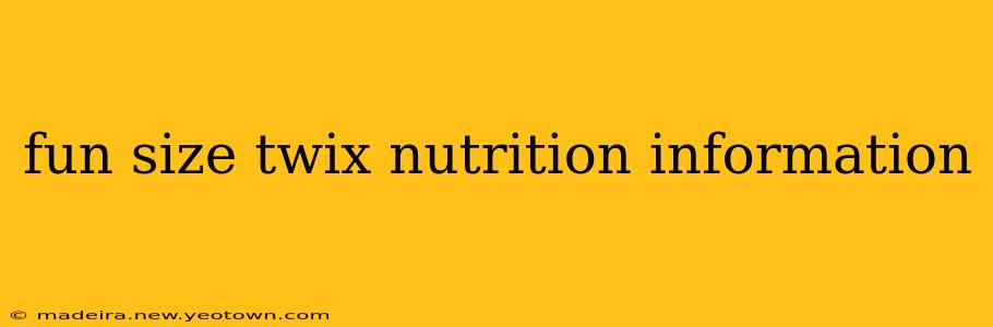 fun size twix nutrition information