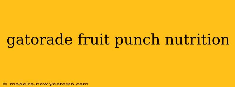 gatorade fruit punch nutrition