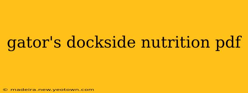 gator's dockside nutrition pdf