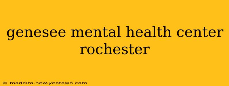 genesee mental health center rochester