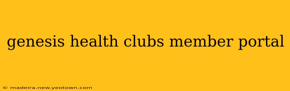 genesis health clubs member portal