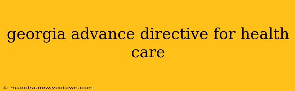 georgia advance directive for health care