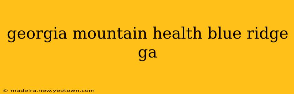 georgia mountain health blue ridge ga