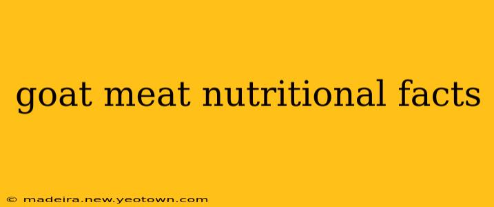 goat meat nutritional facts