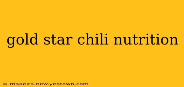 gold star chili nutrition