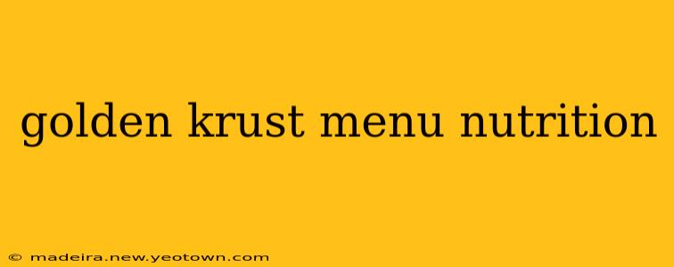 golden krust menu nutrition