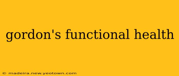 gordon's functional health