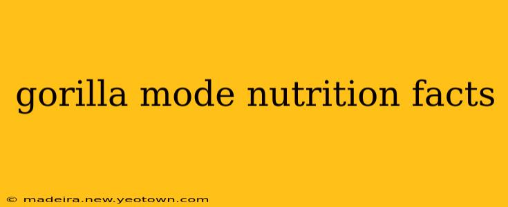 gorilla mode nutrition facts