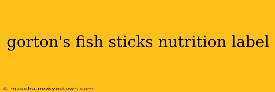gorton's fish sticks nutrition label