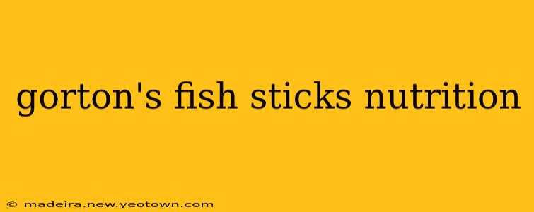 gorton's fish sticks nutrition