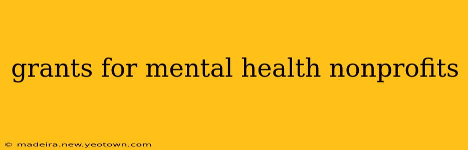 grants for mental health nonprofits
