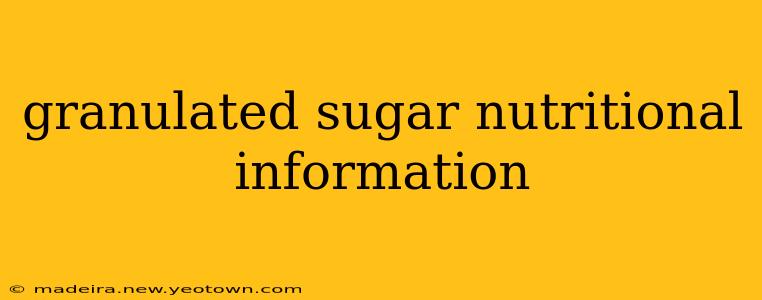 granulated sugar nutritional information