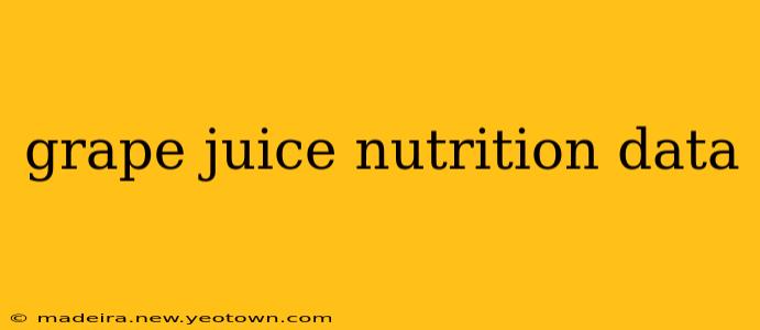 grape juice nutrition data
