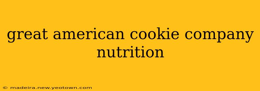 great american cookie company nutrition