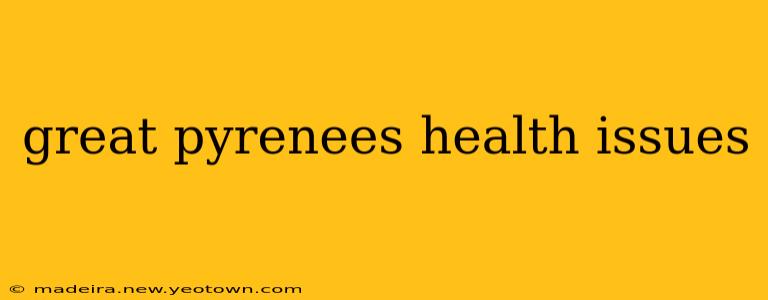 great pyrenees health issues