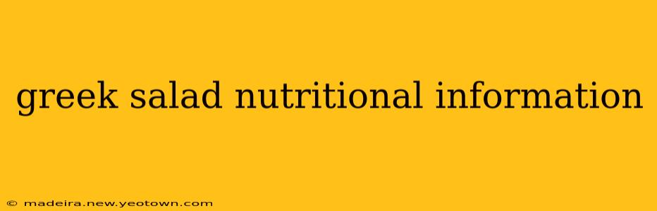 greek salad nutritional information