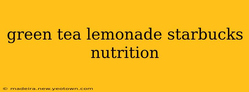 green tea lemonade starbucks nutrition