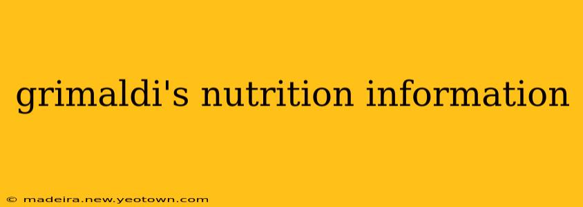 grimaldi's nutrition information