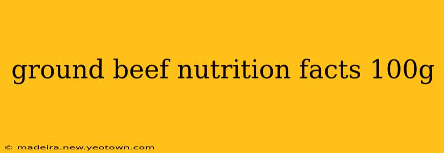 ground beef nutrition facts 100g