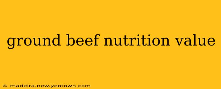 ground beef nutrition value