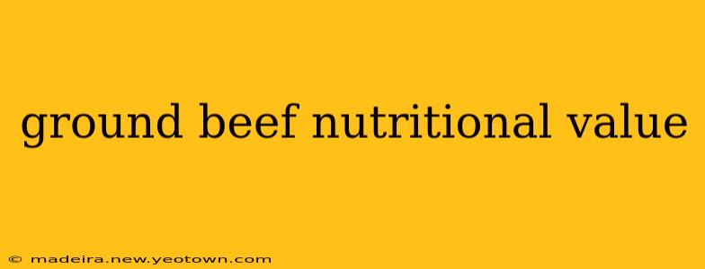 ground beef nutritional value