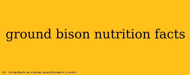 ground bison nutrition facts