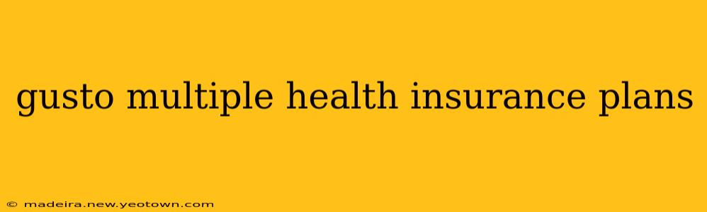 gusto multiple health insurance plans