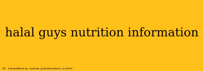 halal guys nutrition information
