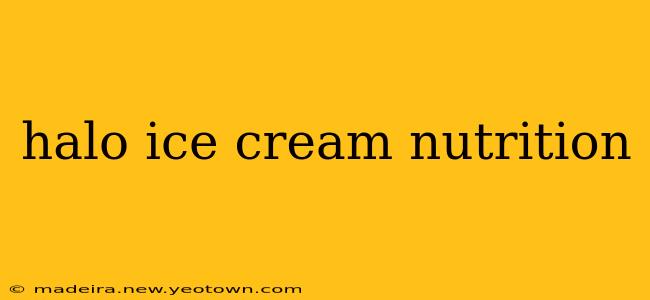 halo ice cream nutrition