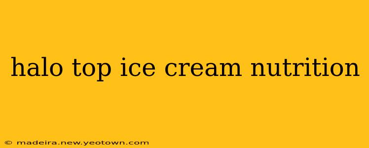 halo top ice cream nutrition