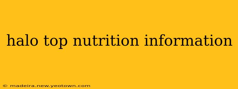 halo top nutrition information