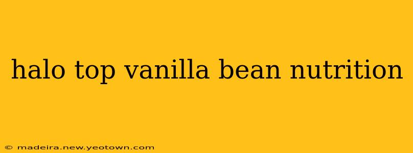 halo top vanilla bean nutrition