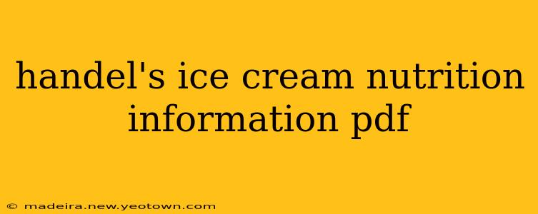 handel's ice cream nutrition information pdf