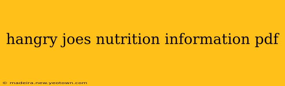 hangry joes nutrition information pdf
