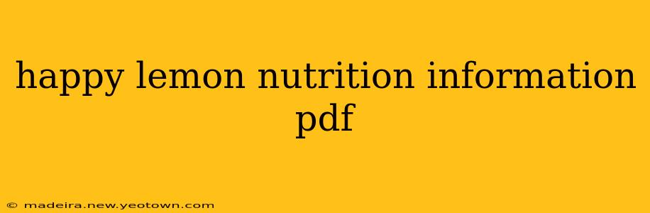 happy lemon nutrition information pdf