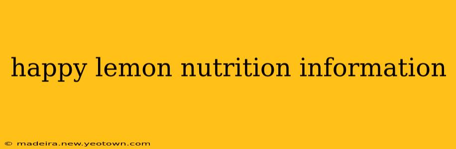 happy lemon nutrition information