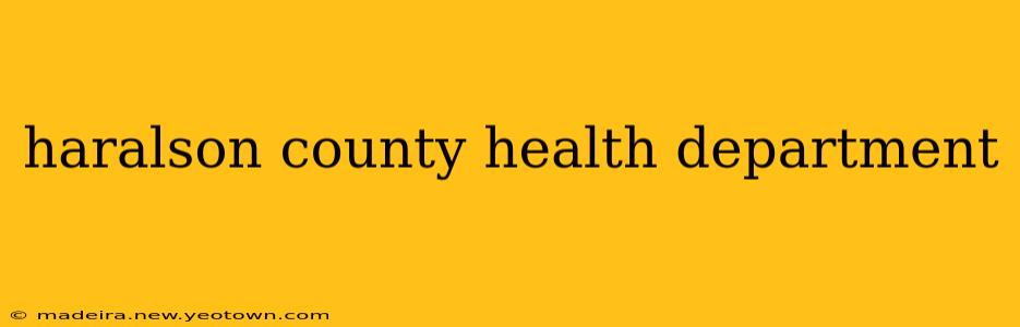 haralson county health department