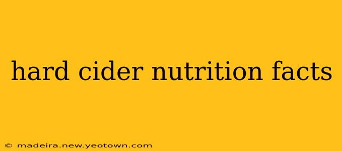 hard cider nutrition facts