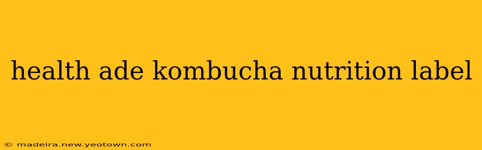 health ade kombucha nutrition label