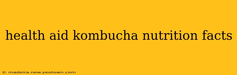 health aid kombucha nutrition facts