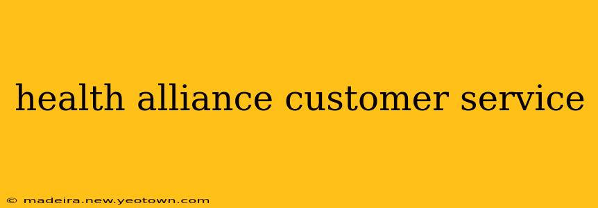 health alliance customer service