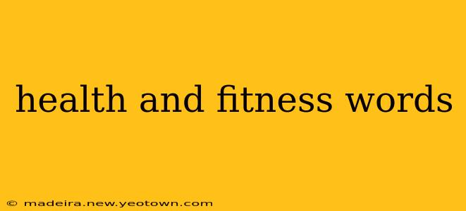 health and fitness words