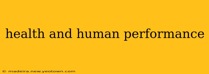 health and human performance