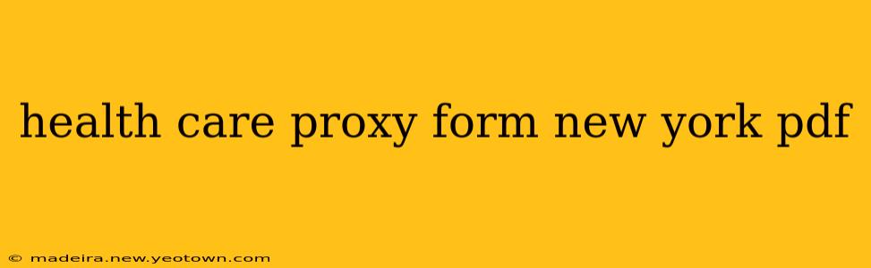 health care proxy form new york pdf
