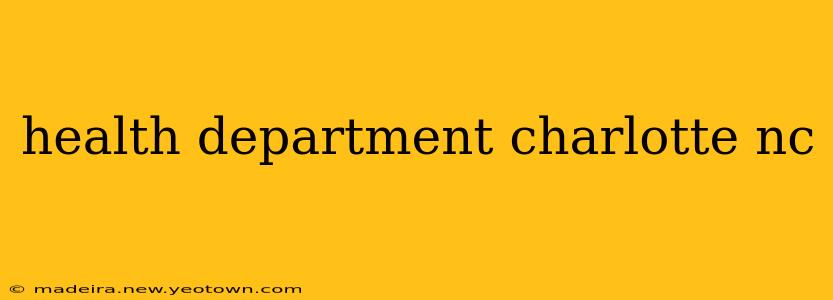 health department charlotte nc