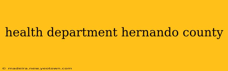 health department hernando county